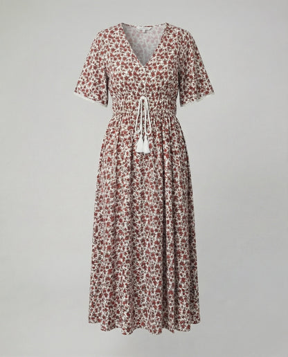 Damen Maxikleid Flora Print