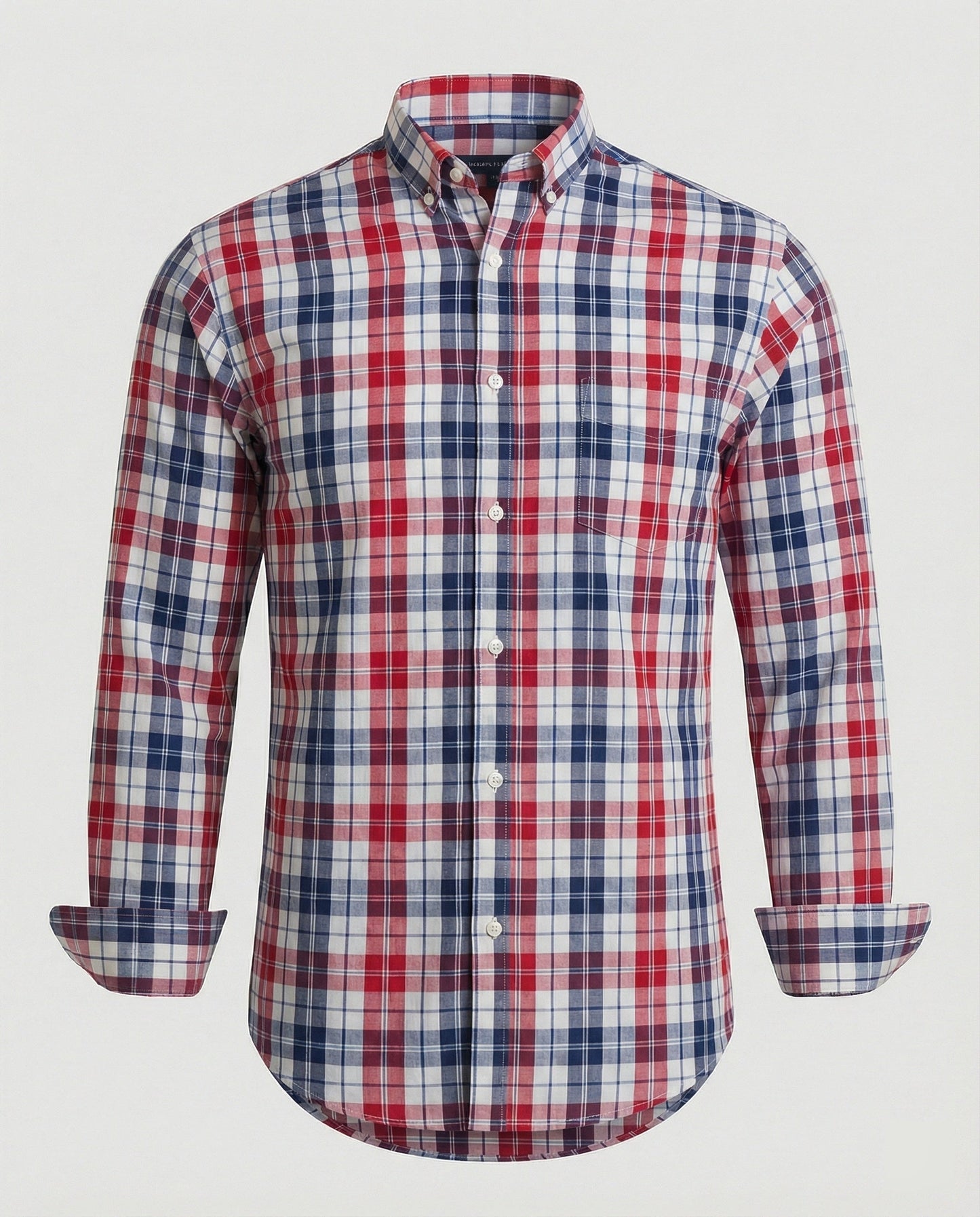Herren Langarmhemd Flanell Kariert