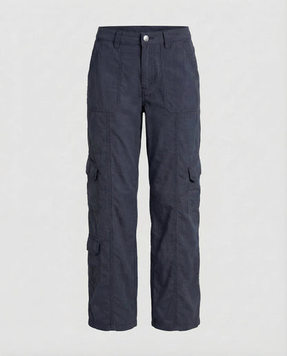 Damen Cargohose Tiefes Bein Ziernähte