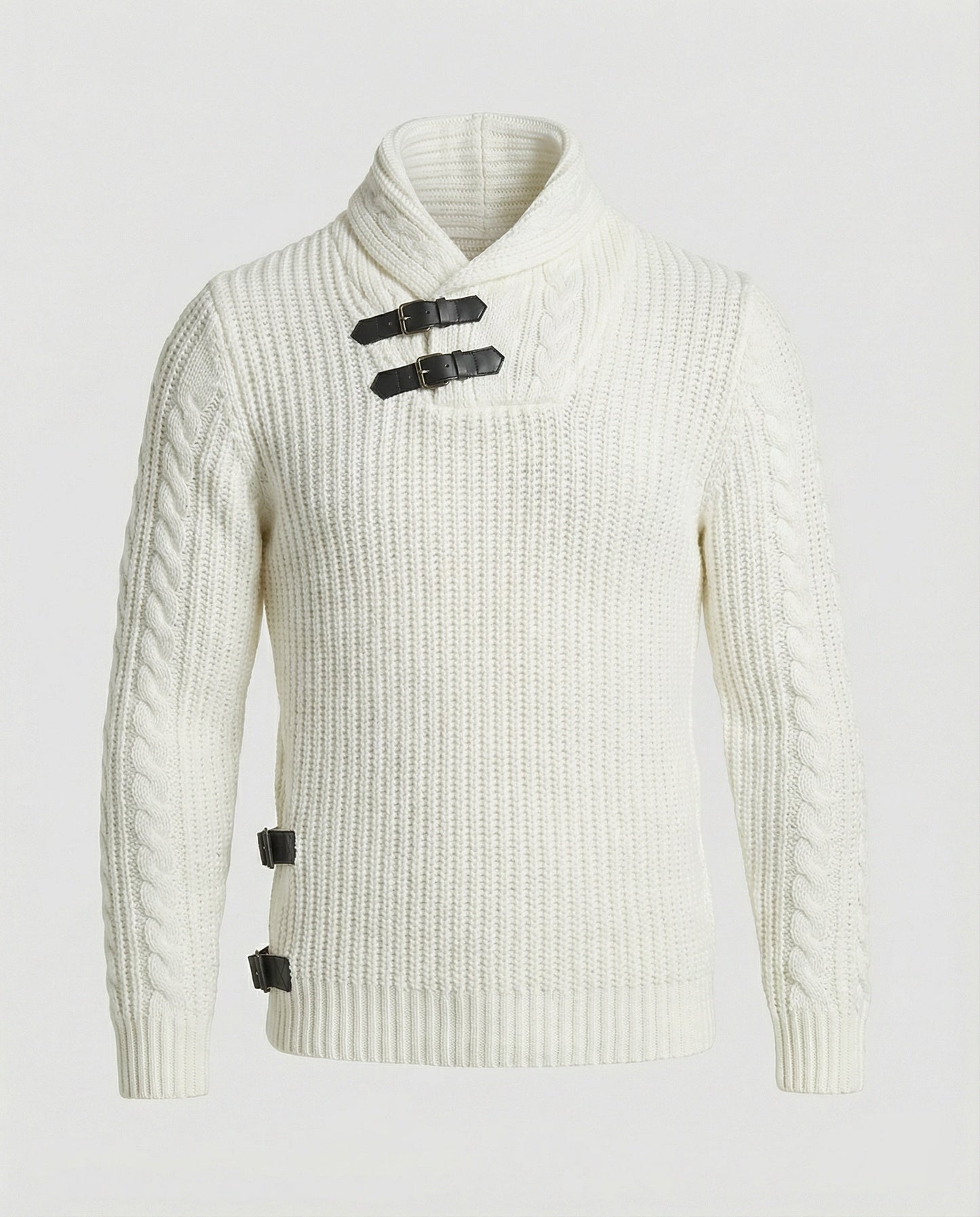 Herren Asymmetrischer Strickpullover