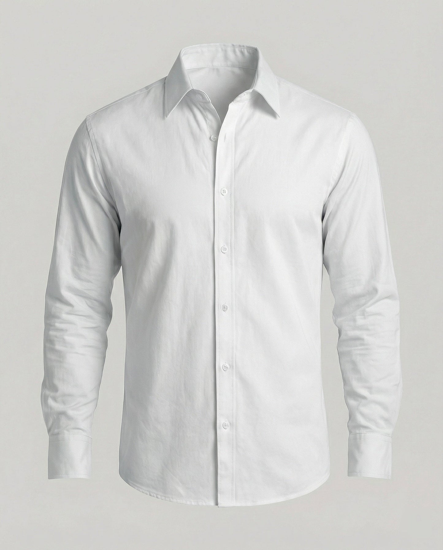 Herren Businesshemd Slim Fit Kentkragen Weiß
