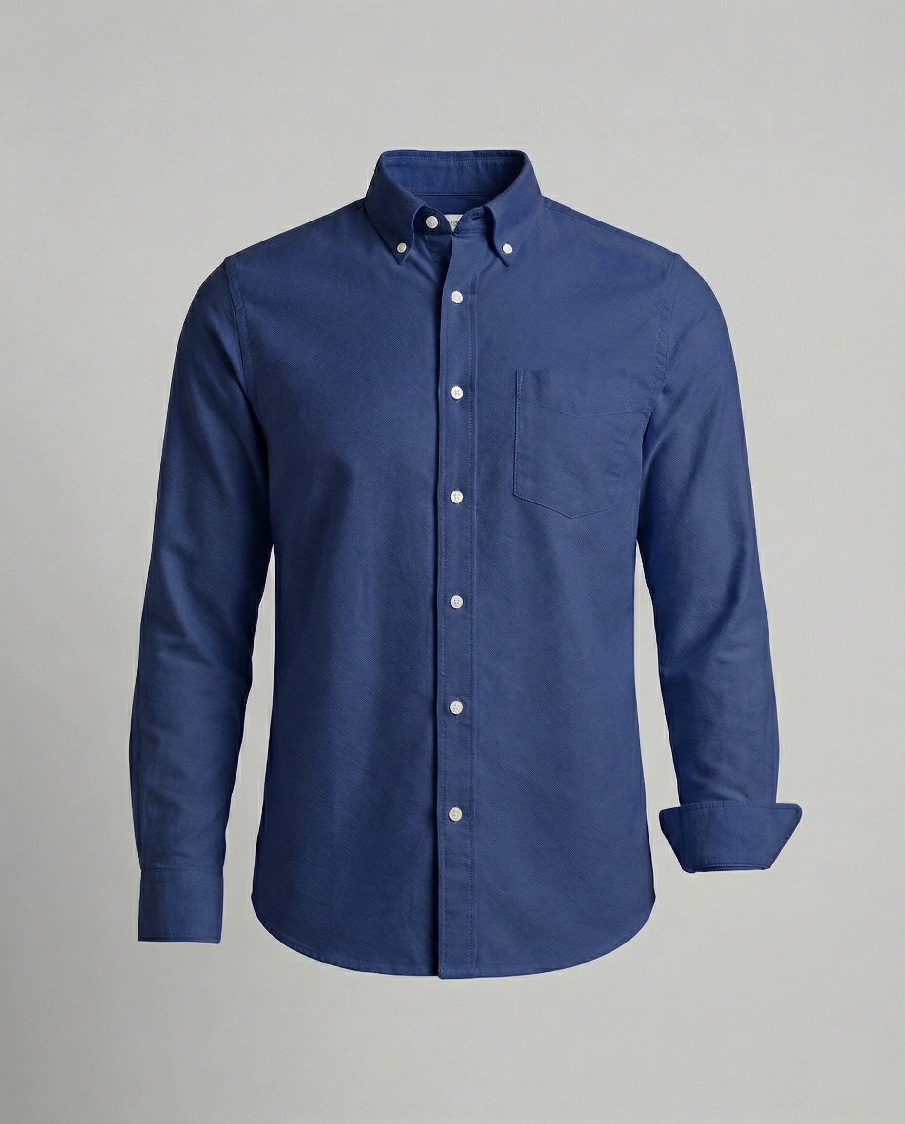 Herren Slim Fit Oxfordhemd Baumwolle Weiß - Eveloria