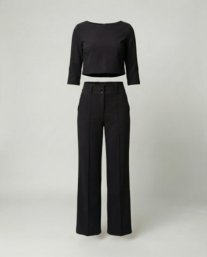 Damen Herbst Hosenset Tailliert