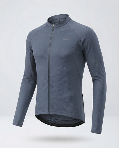 Herren Langarm Fahrradtrikot Mit Rückentaschen