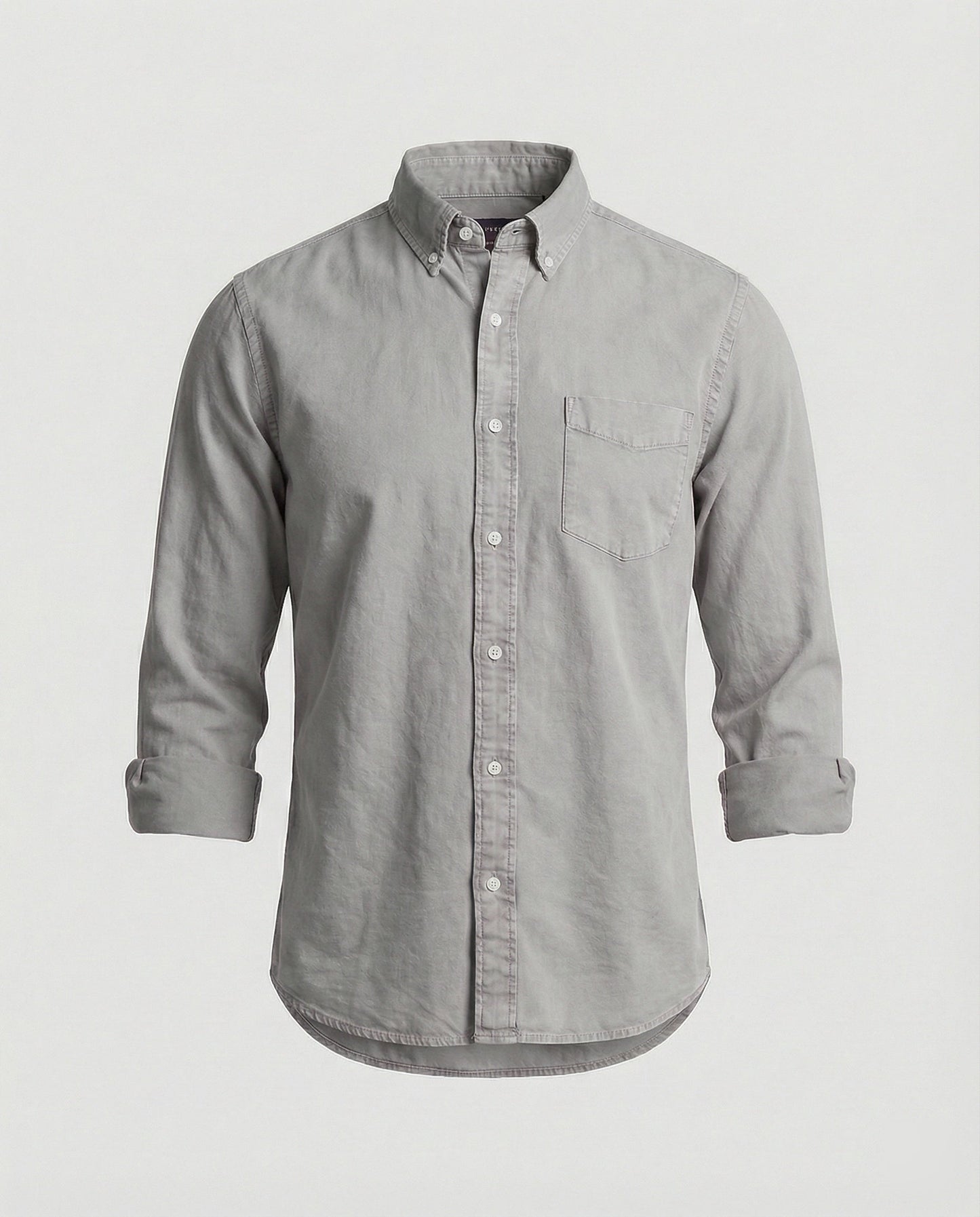 Herren Oxfordhemd Button Down Baumwolle Weiß