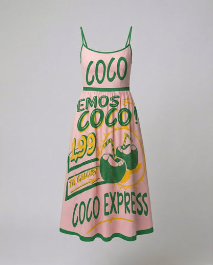 Eveloria Damenkleid Einfarbig U-Ausschnitt Strapsen