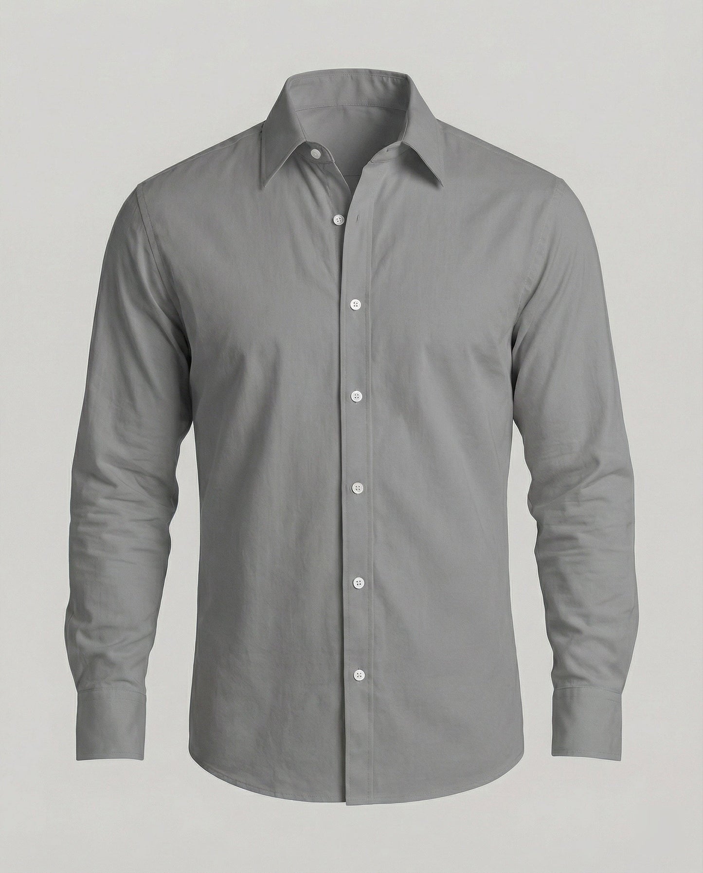 Herren Businesshemd Slim Fit Kentkragen Weiß