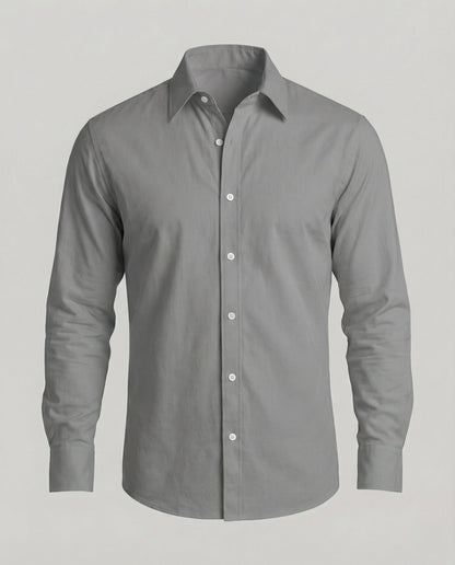 Herren Businesshemd Slim Fit Kentkragen Weiß