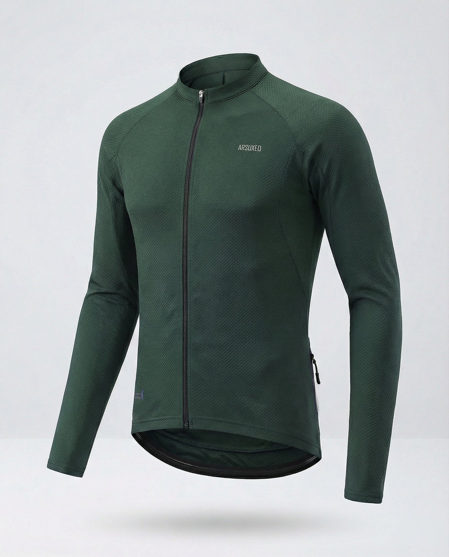 Herren Langarm Fahrradtrikot Mit Rückentaschen