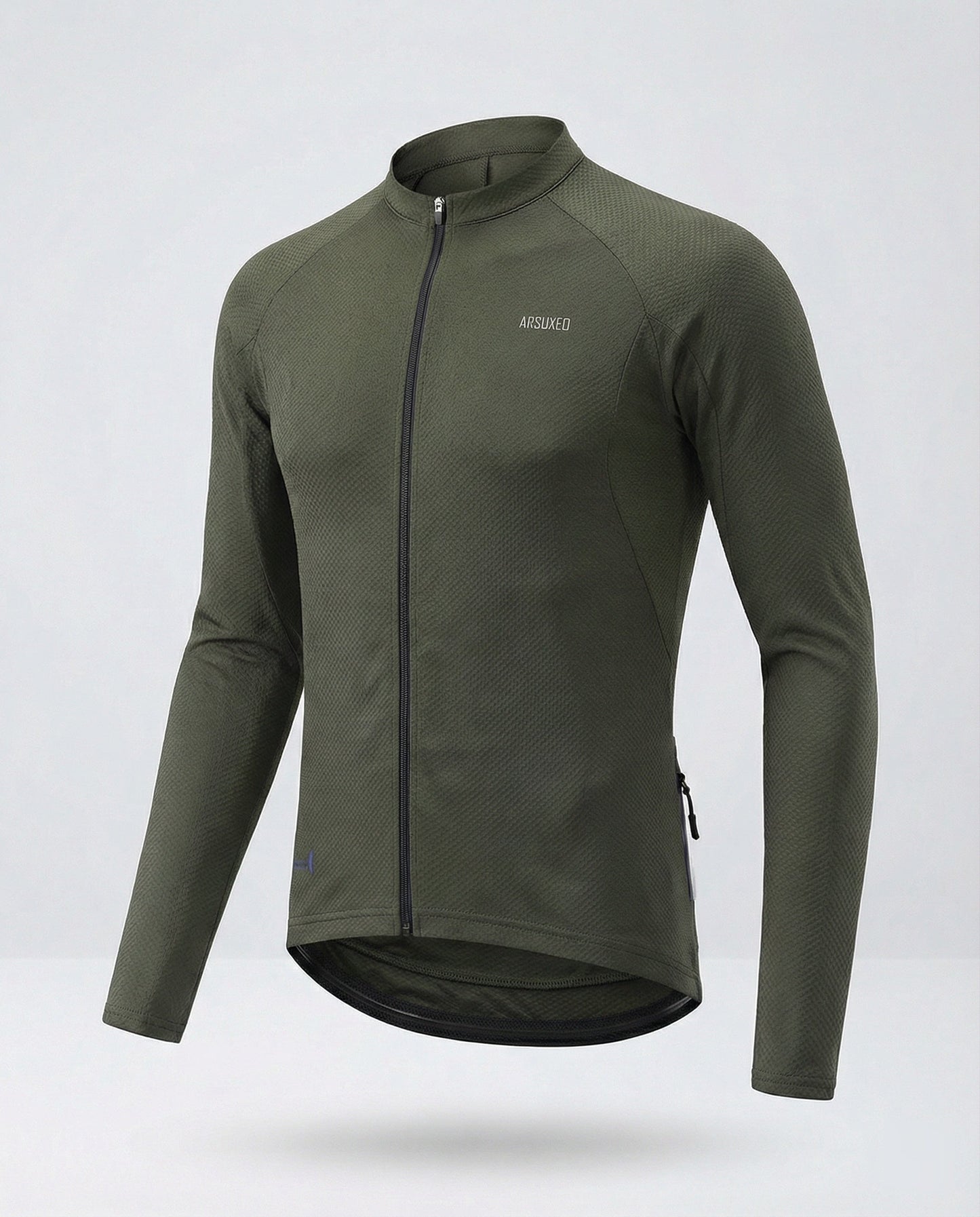 Herren Langarm Fahrradtrikot Mit Rückentaschen
