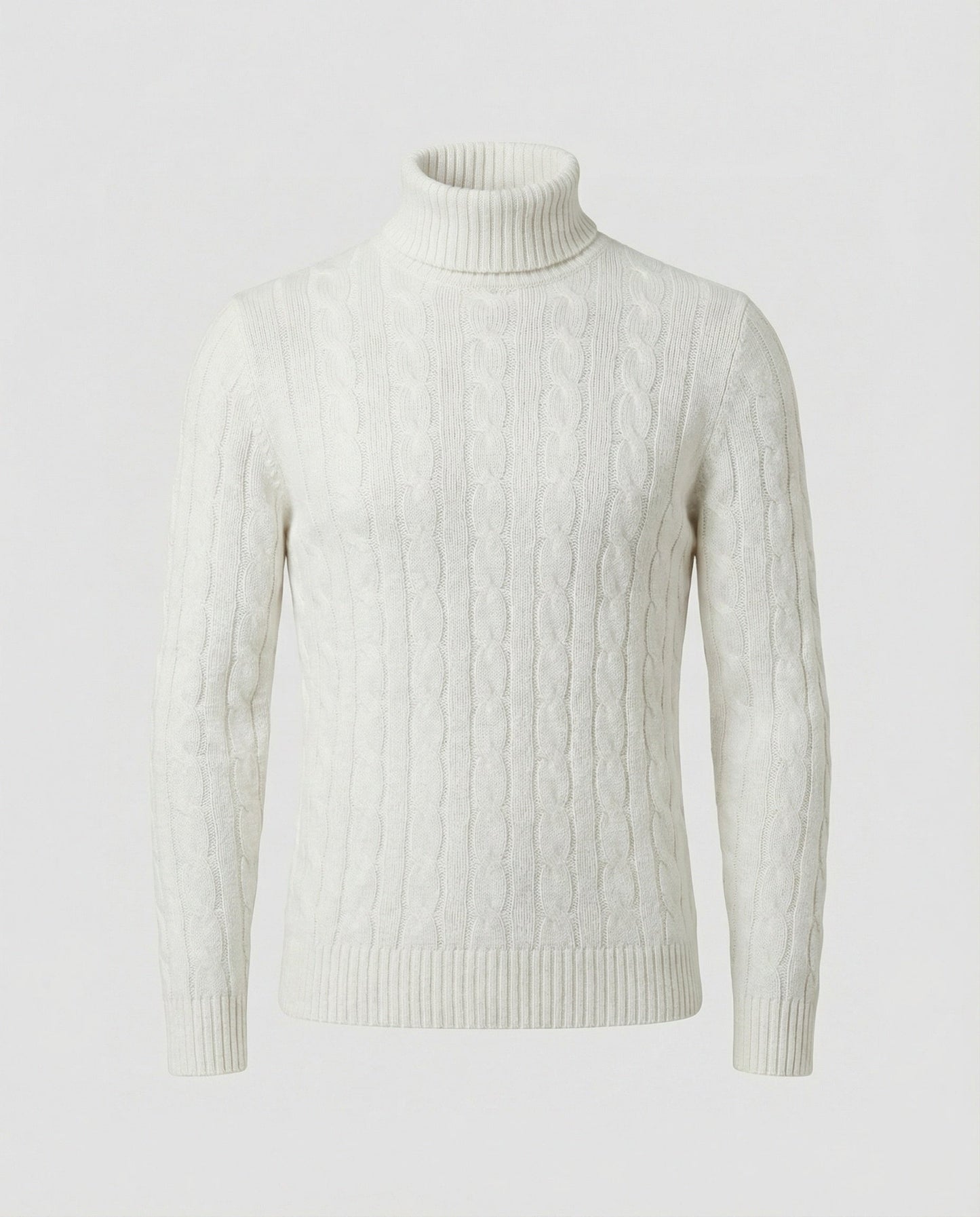 Herren Rollkragenpullover Rippmuster
