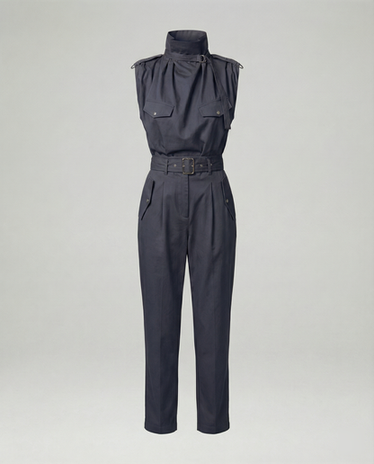 Damen Jumpsuit Ärmellos Modern Stylisch