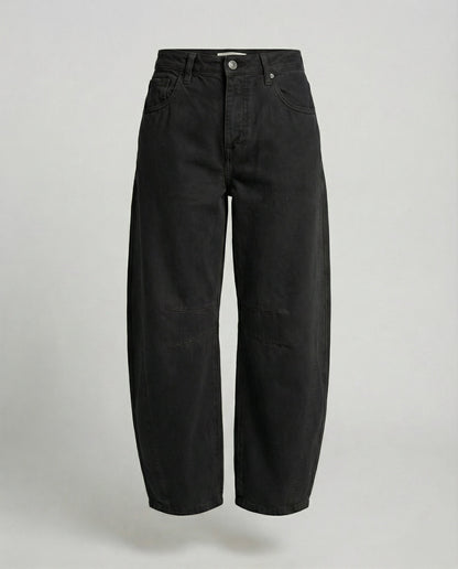 Damen Trendhose Weite Bein Denim