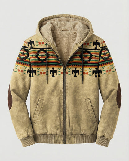 Herren Kapuzenjacke Tribal Print