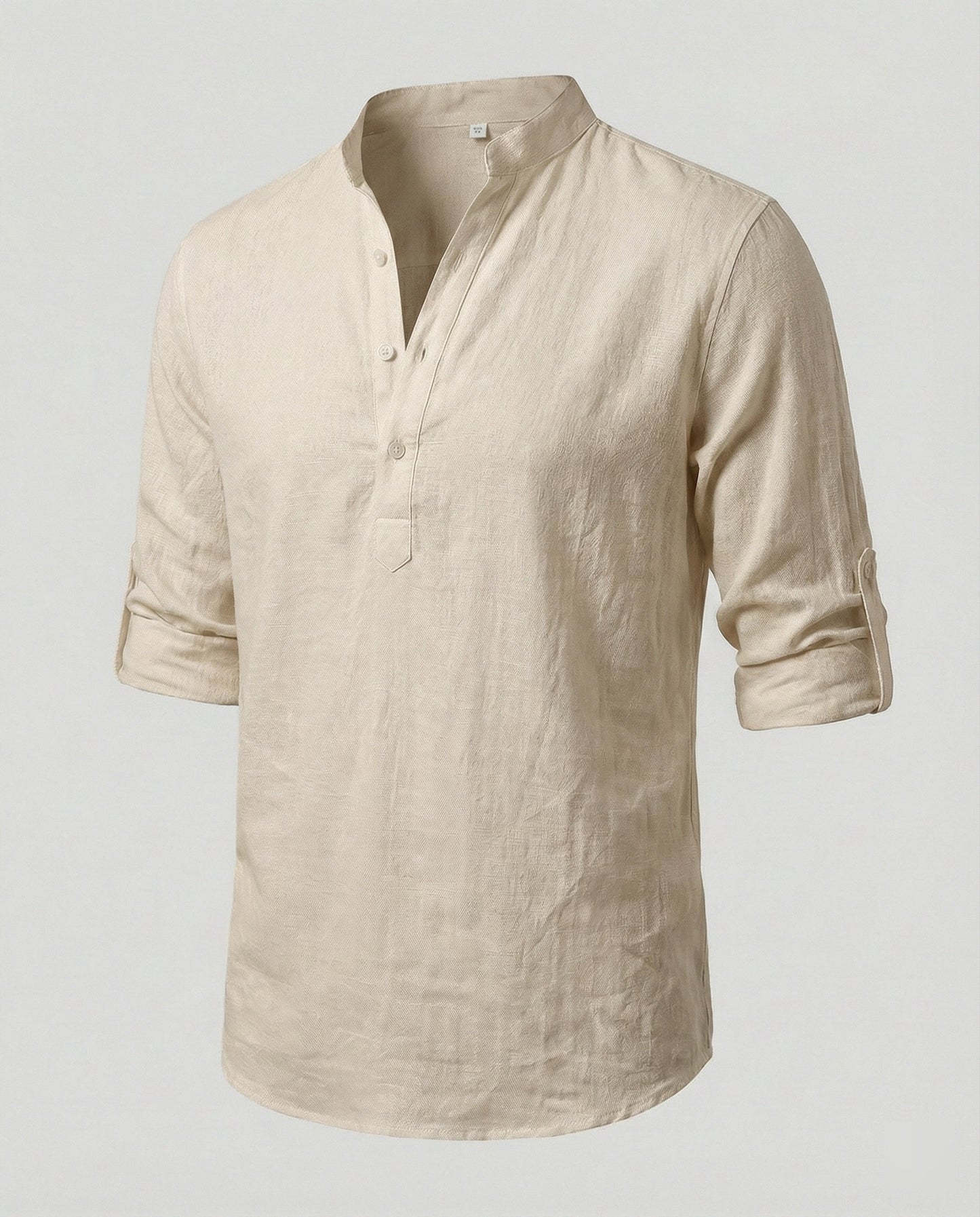 Herren Leinenhemd Elegantes Weiß