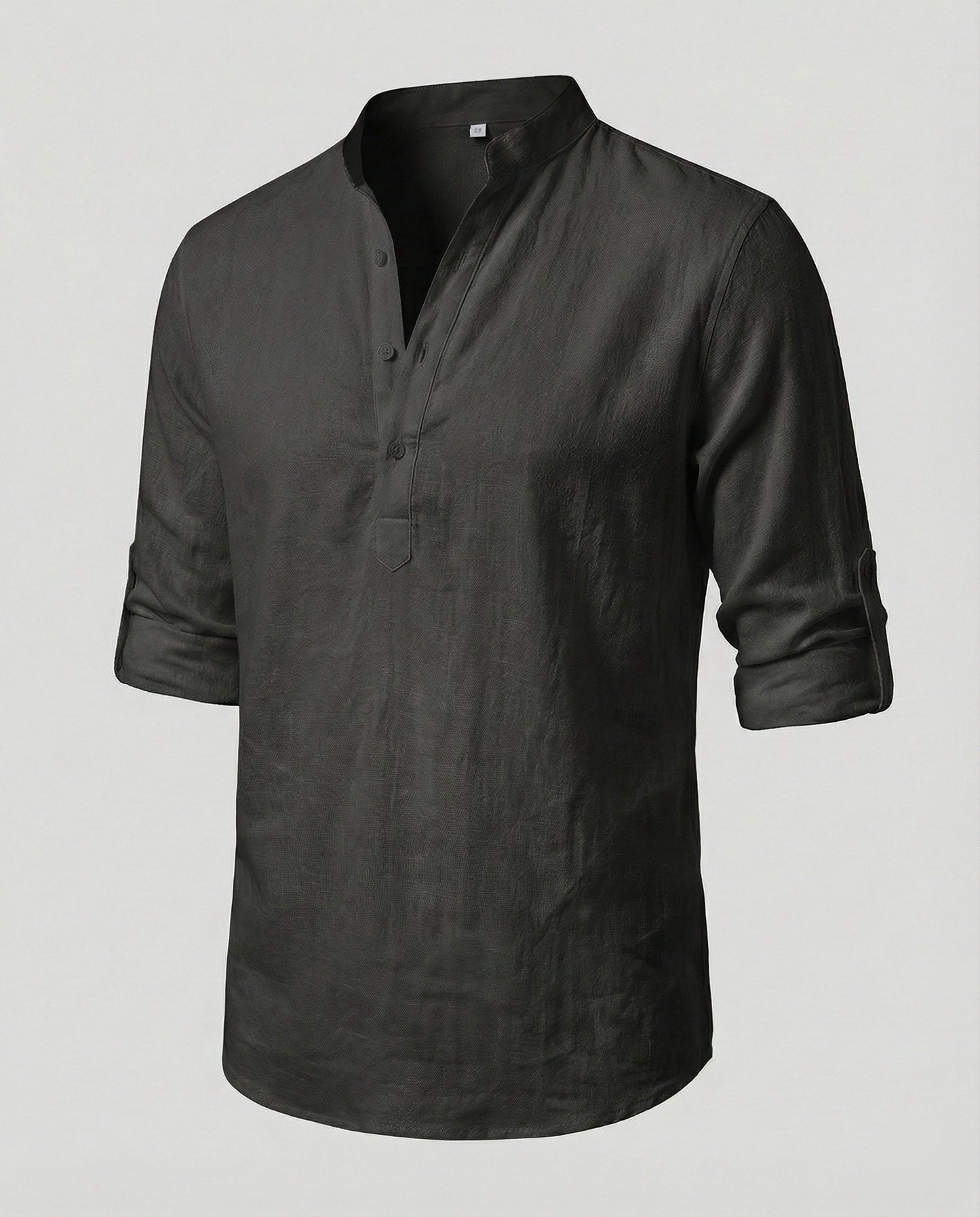 Herren Leinenhemd Elegantes Weiß