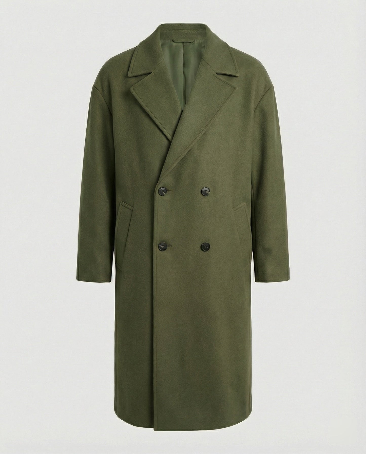 Eleganter Herren Mantel Wolle Optik
