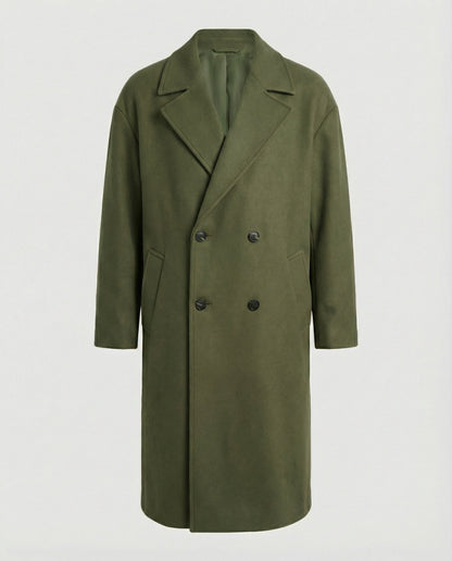 Eleganter Herren Mantel Wolle Optik