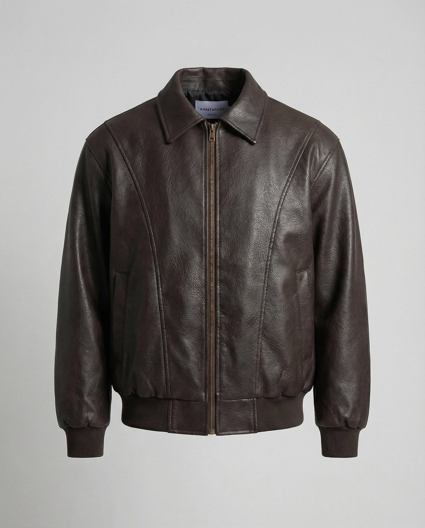Herren Lederbomberjacke Schwarz - Eveloria