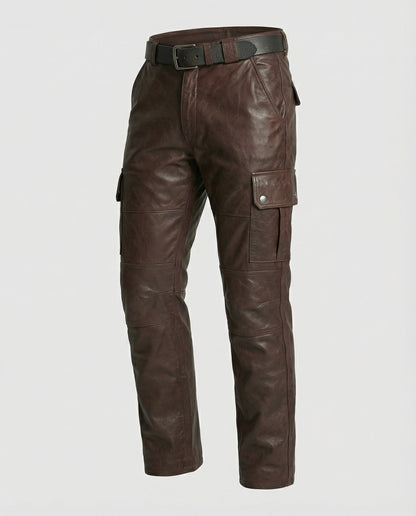 Herren Lederhose Cargo-Style mit Taschen