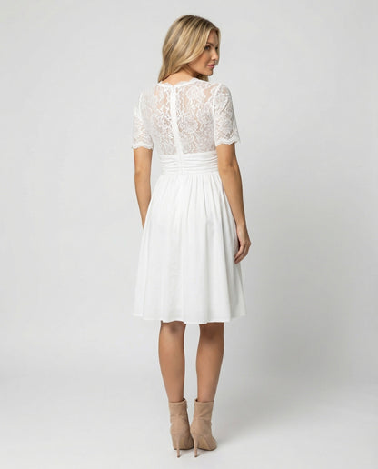 Hochzeitskleid Spitze Romantisch Weiß