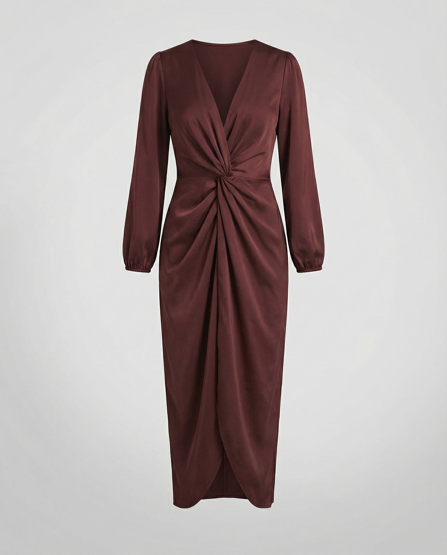 Elegantes Damen Wickelkleid Midi