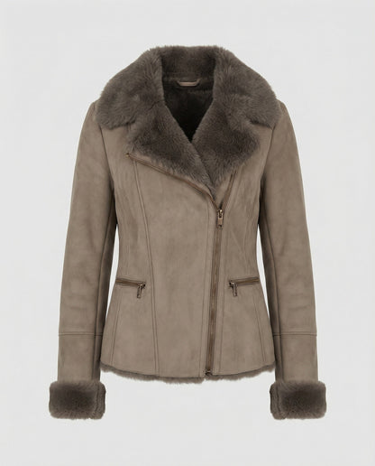 Eveloria Damen Winterjacke Elegant Kragen