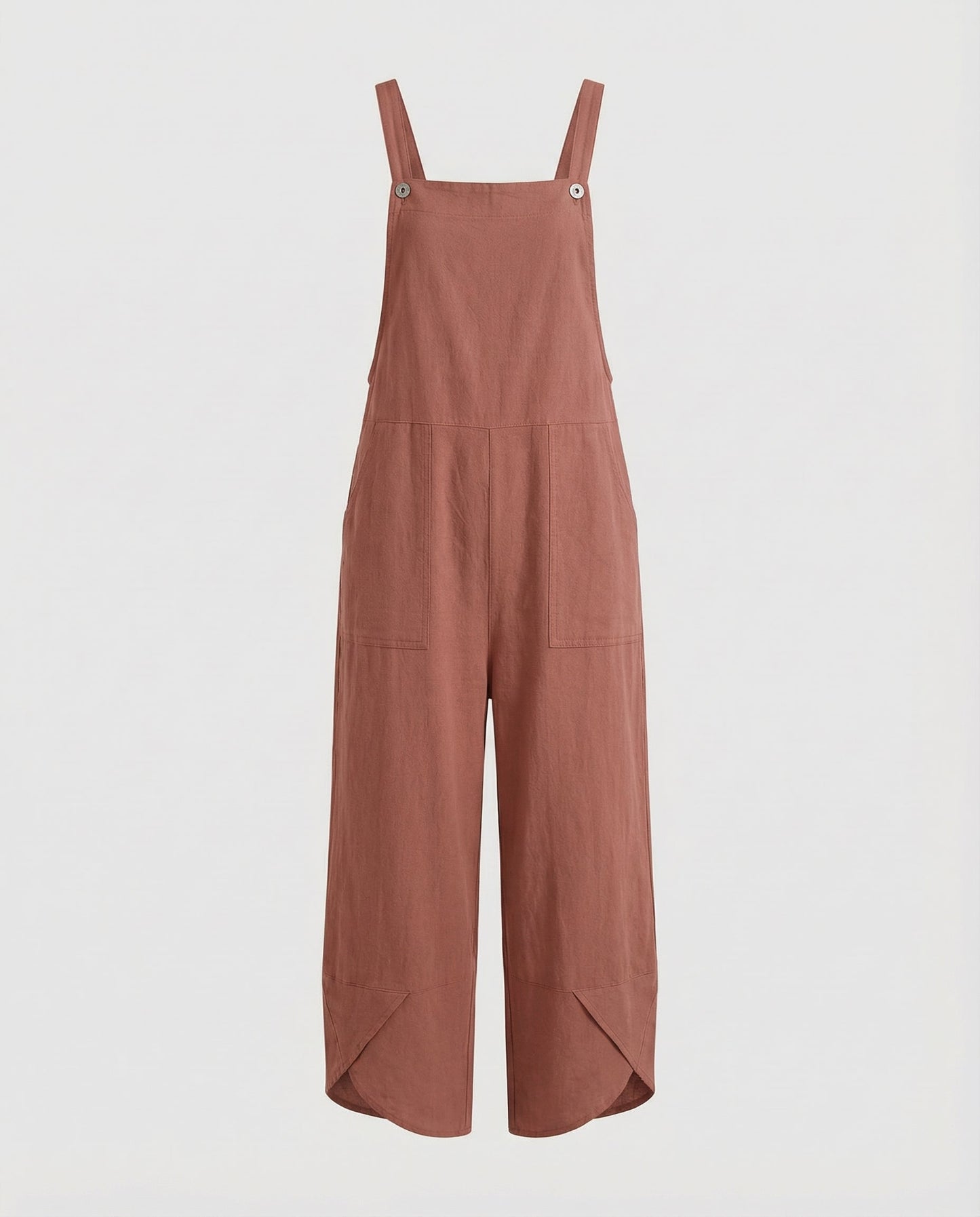 Eveloria Damen Sommer-Latzhose Leicht Baumwolle Beige