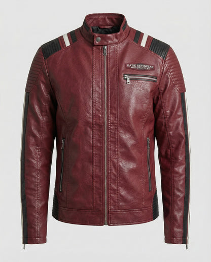 Herren Lederjacke Biker Leder Schwarz - Eveloria