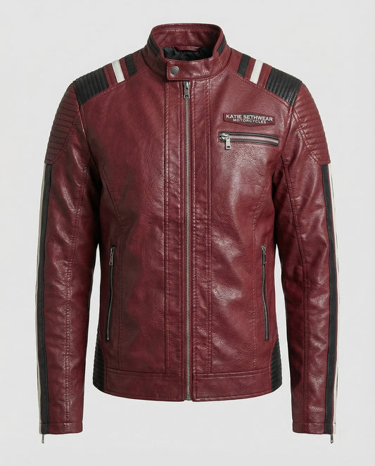 Herren Lederjacke Biker Leder Schwarz - Eveloria