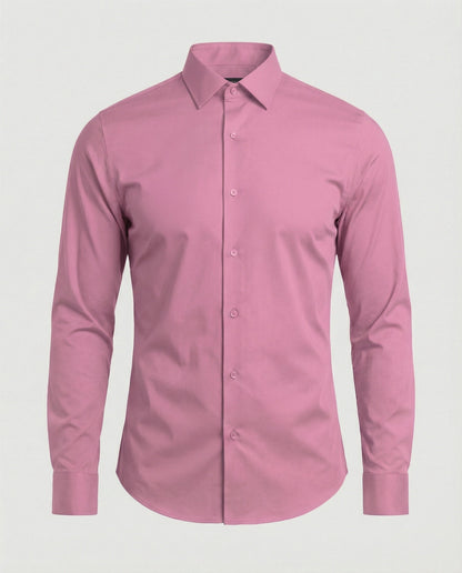 Herren Business Hemd Elastisch Stretch Baumwolle Weiß