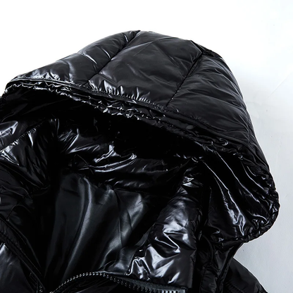 Alf Herren Winterjacke Quilted Kapuze Reißverschluss