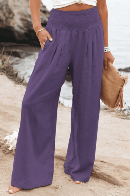 Elegante Damen Palazzo-Hose Dehnbar