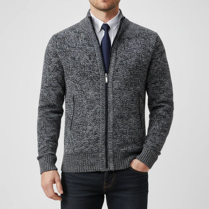 Herren Strickjacke Reißverschluss Vorne
