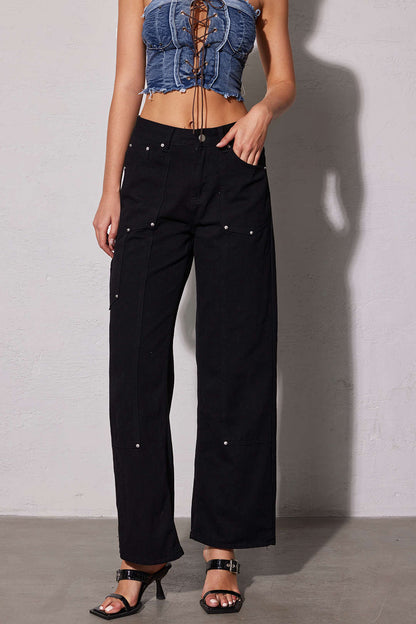 Aurelia Damen Klassische Jeans Utility Stil