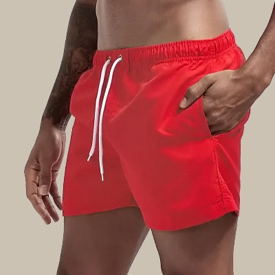Herren Badeshorts Sommer Kordelzug Seitentaschen