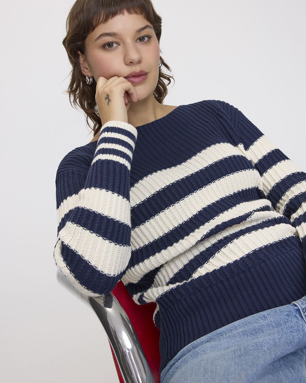 Eveloria Damen Pullover Langärmlig Modisch