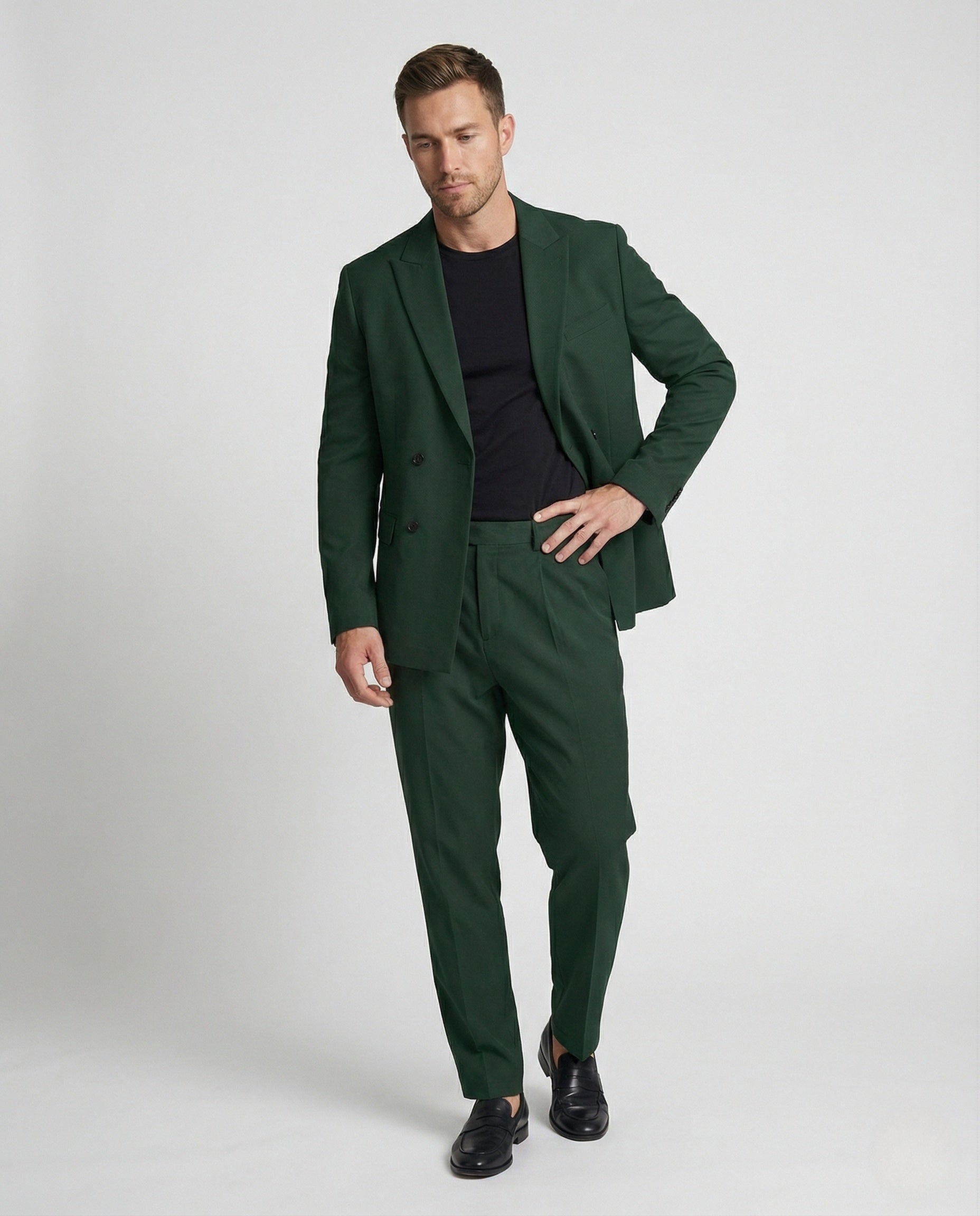 Herren Blazer Einreiher Marine Dunkelblau - Eveloria