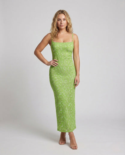 Damen Rückenfreies Jersey Maxikleid - Eveloria