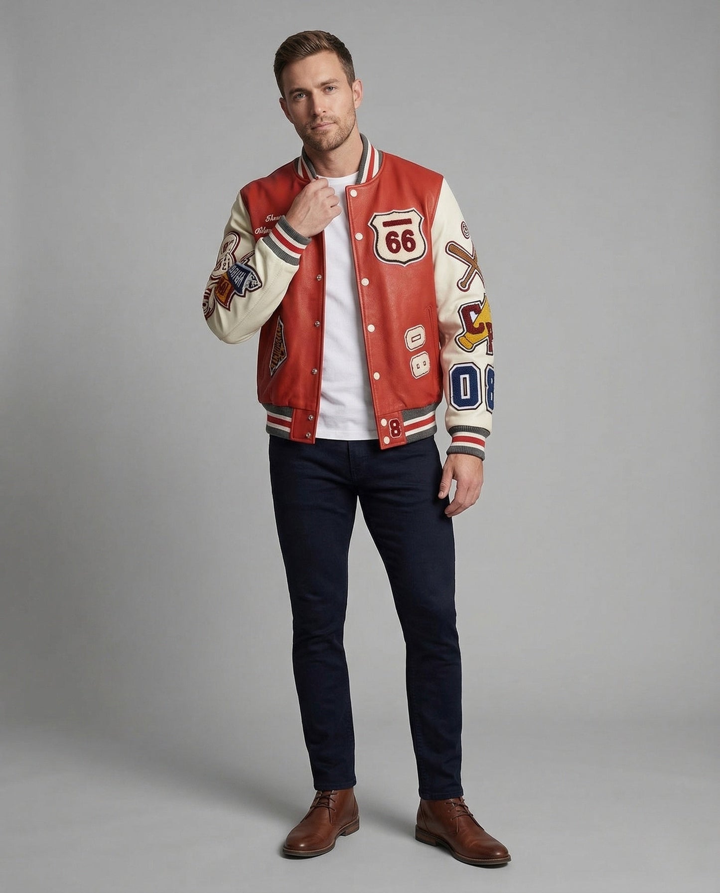 Unisex Collegejacke Lettermanjacke Baumwolle - Eveloria
