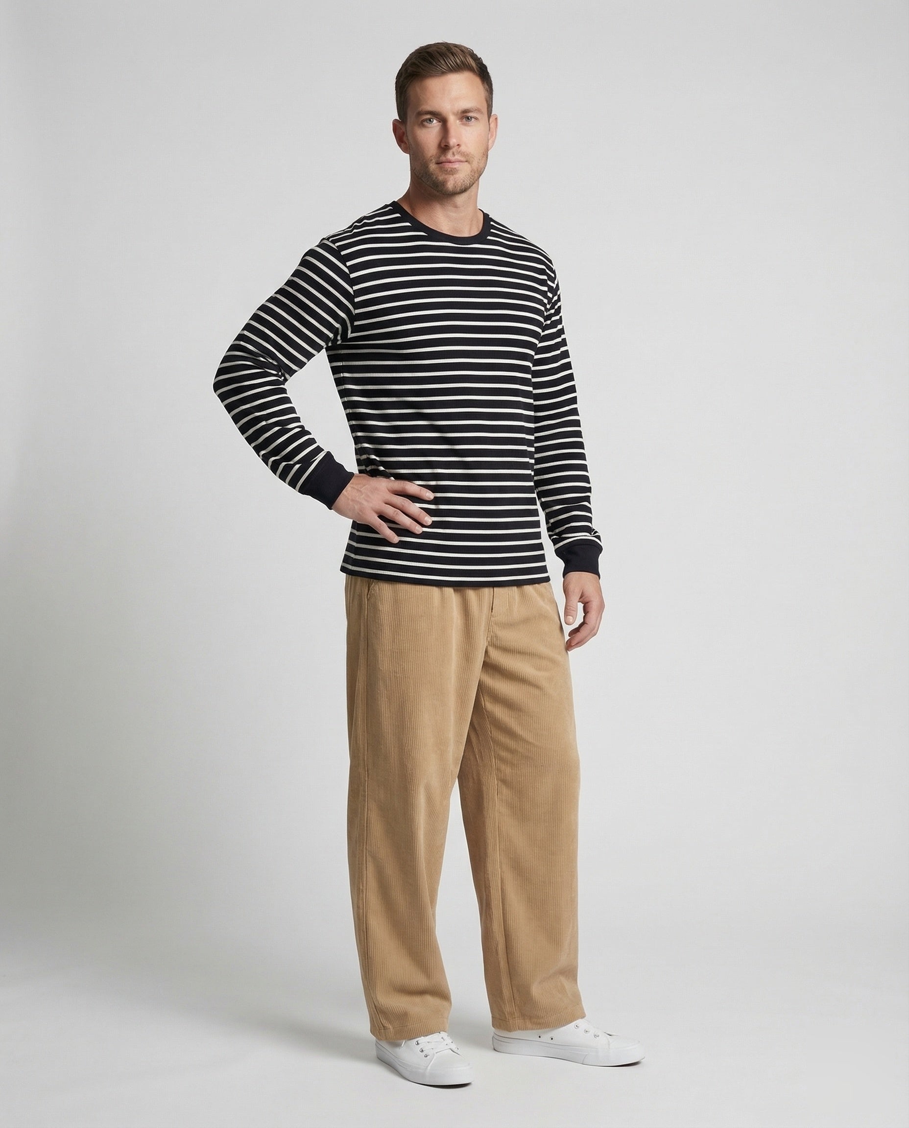 Unisex Cordhose Weit mit Elastikbund - Eveloria