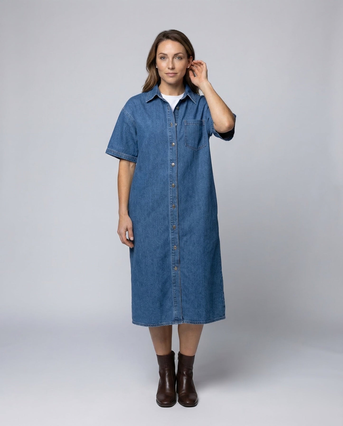 Damen Oversize Jeanskleid - Eveloria