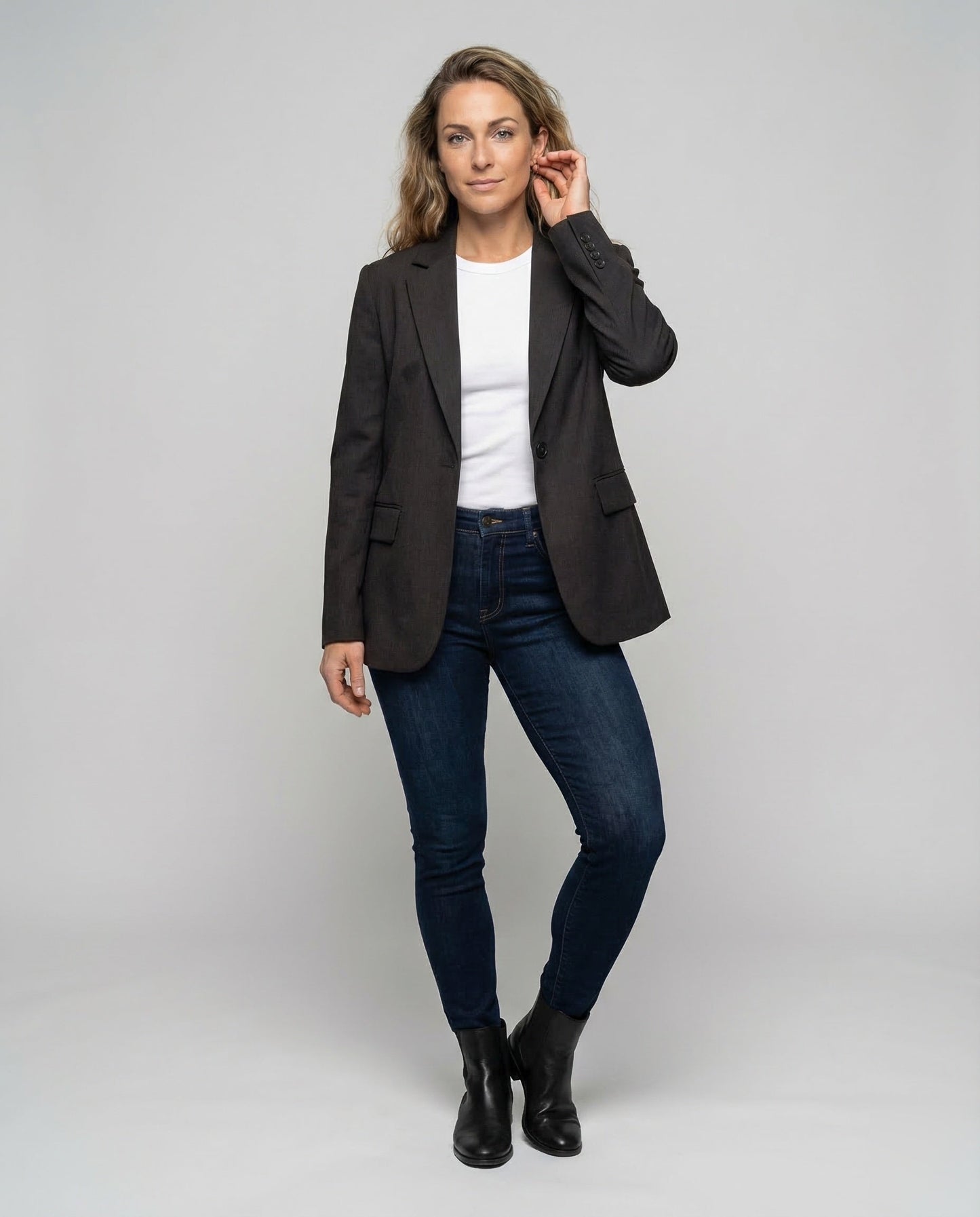 Damen Oversize Blazer mit Bindeschal - Eveloria