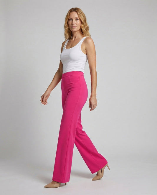 Damen High-Waist Palazzo-Hose aus Crepe - Eveloria