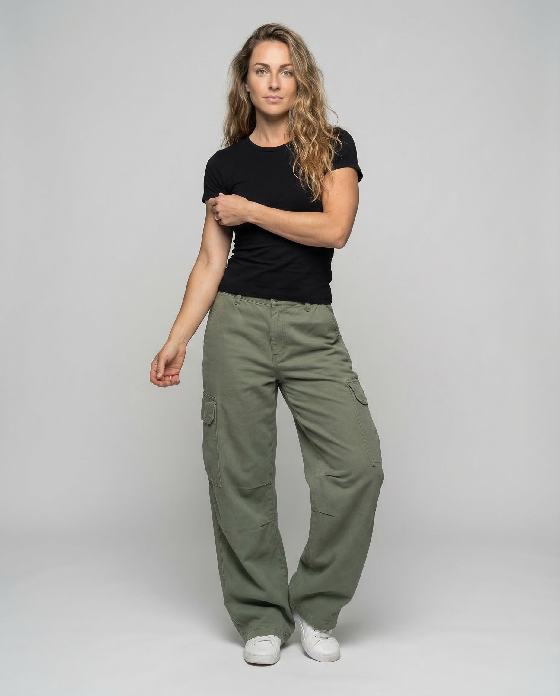 Damen Cargohose Weitbein - Eveloria