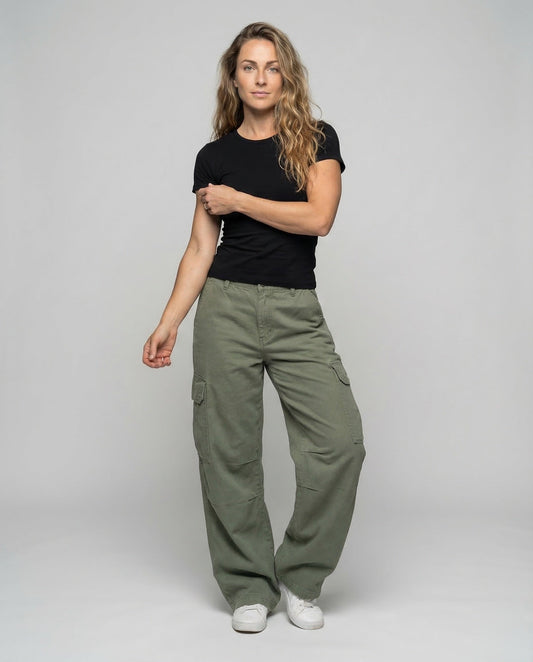 Damen Cargohose Weitbein - Eveloria
