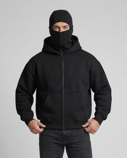 Unisex Sweatjacke Kapuzenjacke Reißverschluss Kängurutasche