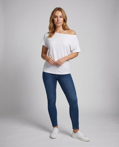 Damen Asymmetrisches Oberteil Ein-Schulter-Design - Eveloria