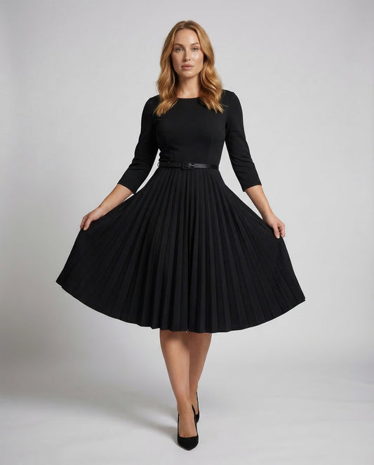 Damen A-Linie Kleid U-Boot-Ausschnitt - Eveloria