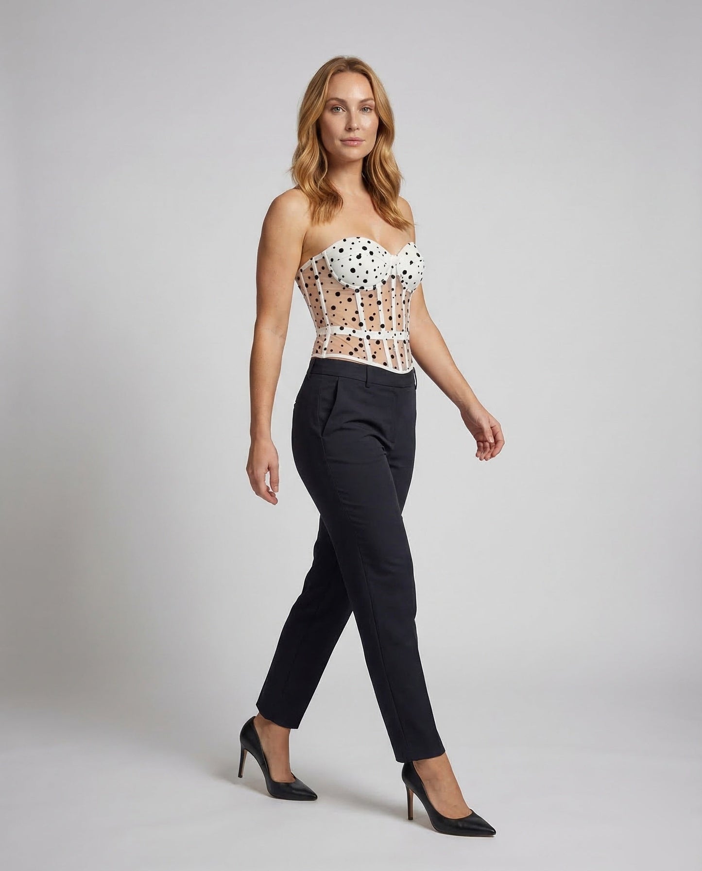Damen Bustier Transparenter Tüll - Eveloria